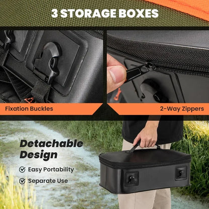 Inflatable Float Tube, Fishing Belly Boat w/ Fish Ruler,Pump,Storage Bag,Adjustable Straps,Fishing