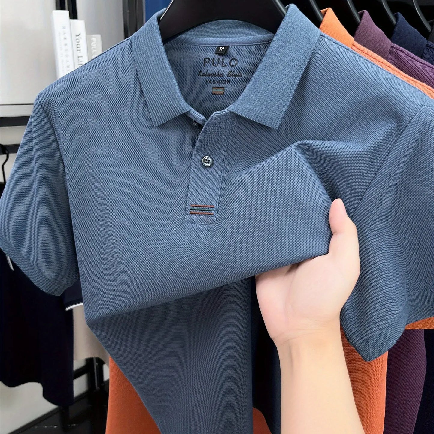 1 piece of high-quality cotton polo shirt  sweat wicki