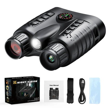 4K Night Vision Binoculars 8x Digital 400m Full Dark Infrared Night Vision for Hunting Camping Boating