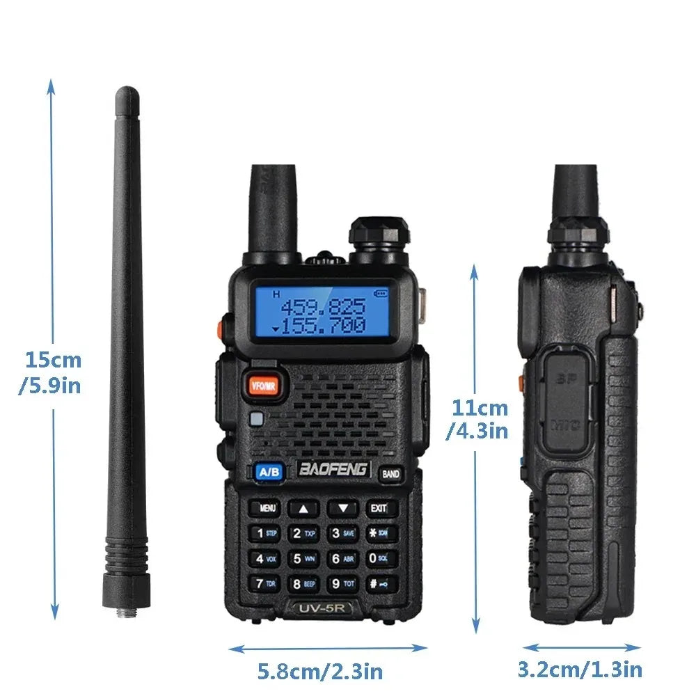 2pcs   5W 8W High Power Dual Band Two Way Walkies Talkies