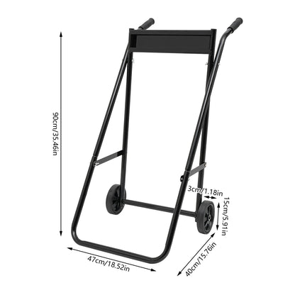 Outboard Boat Motor Stand Cart, Outboard Engine Stand Carrier Cart Dolly Multi Portable Folding Boat Engine Trolley with 2 Wheels for Motor Storage Repair and Maintenance