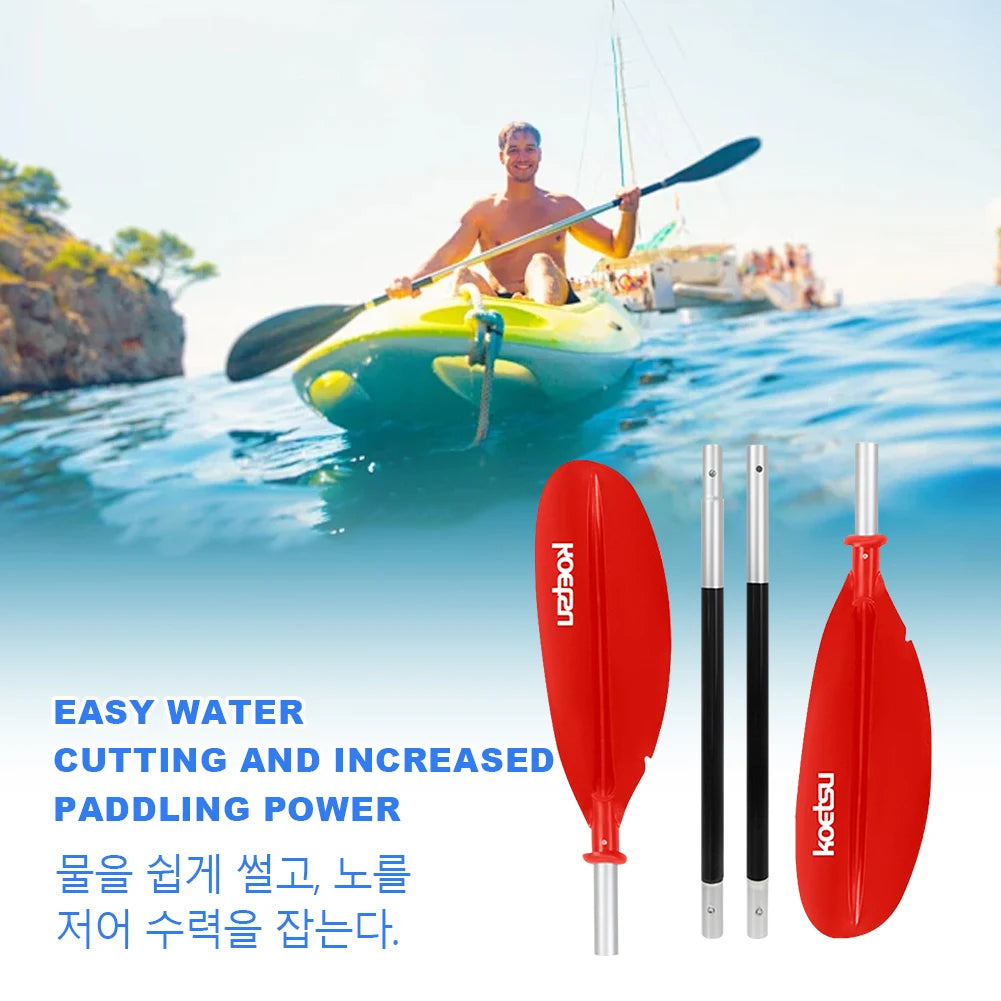 4-Piece Double-Head Surfpaddle Aluminium Alloy Floating Kayak Paddle Stand Up Paddleboard Paddles for Outdoor Water Sports