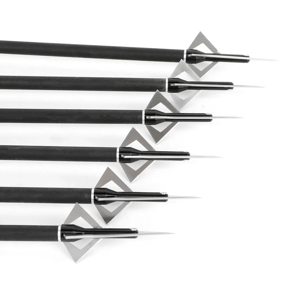 Archery Broadheads 12pcs 120grain Aluminum Steel Screw-in Arrowheads for Hunting