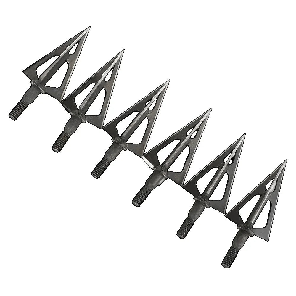 Archery Broadheads 12pcs 100 Grain 3 Fixed Blades Stainless Steel Screw-in
