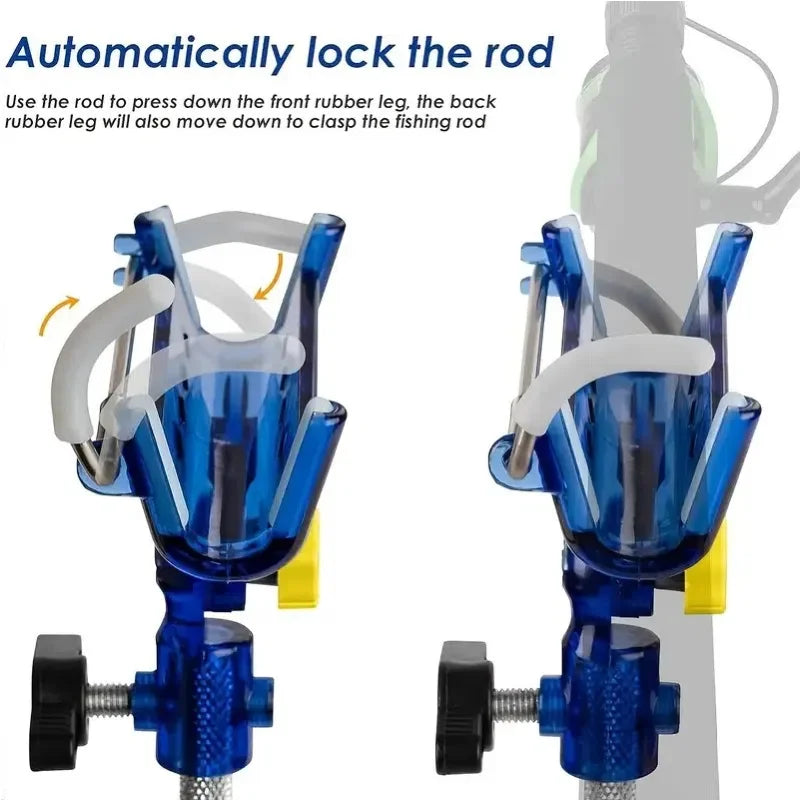 2-piece stainless steel fishing rod holder, 360° adjustable
