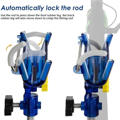 2-piece stainless steel fishing rod holder, 360° adjustable