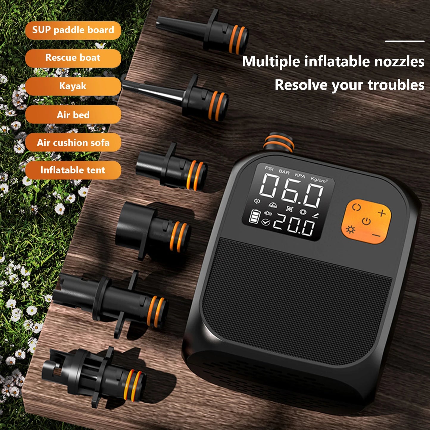 Electric Paddle Board Pump Rechargeable  25PSI for Inflatable