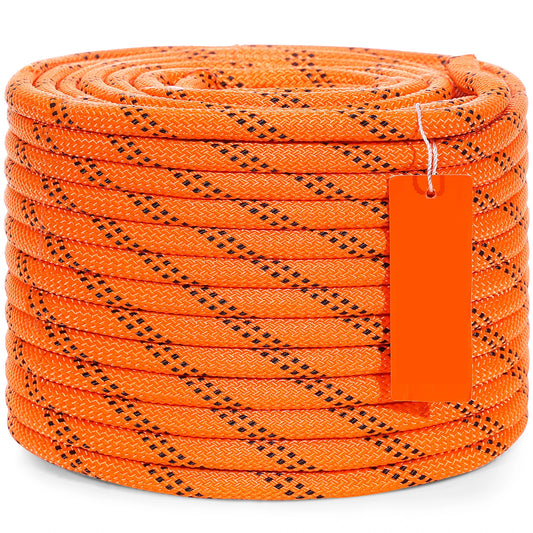 120ft Dual-Weave Polyester Cord 3/8 1/2in 48-Strand Rope