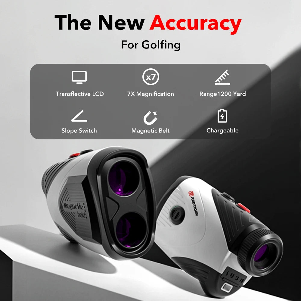 Golf Rangefinder with Slope1000M 1200 Yards Laser Range Finder 7X Magnification Rechargeable