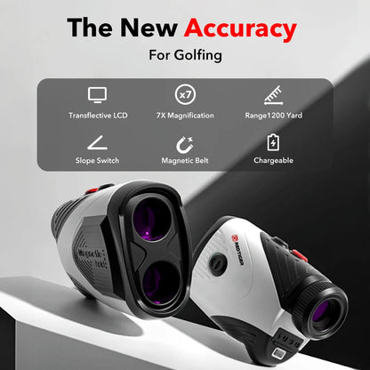 Golf Rangefinder with Slope1000M 1200 Yards Laser Range Finder 7X Magnification Rechargeable
