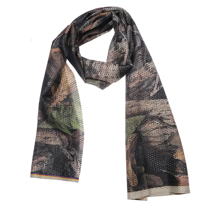 Large Camouflage Scarf Sniper Hunter Mesh Face Scar