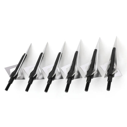 Archery Broadheads 12pcs 120grain Aluminum Steel Screw-in Arrowheads for Hunting