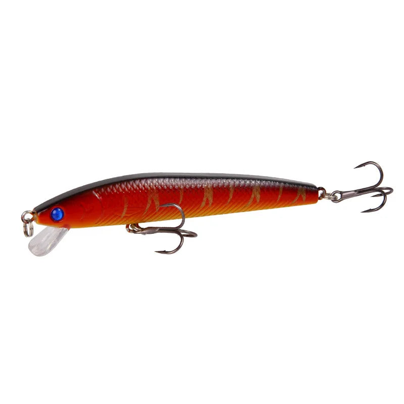 10Pcs Long Tail Minnow Fishing Lure 10cm 9g Floating Hard Bait Artificial Wobbler Crankbait