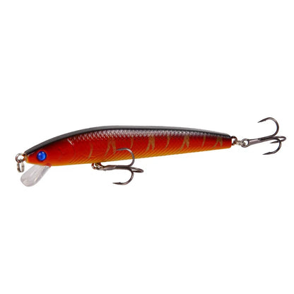 10Pcs Long Tail Minnow Fishing Lure 10cm 9g Floating Hard Bait Artificial Wobbler Crankbait
