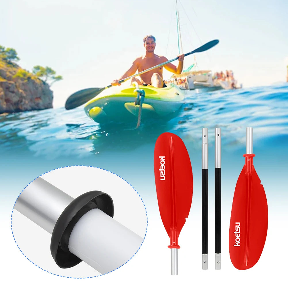 4-Piece Two Way Paddle Adjustable Floating Kayak Paddle Aluminium Alloy Stand Up Paddleboard Paddles