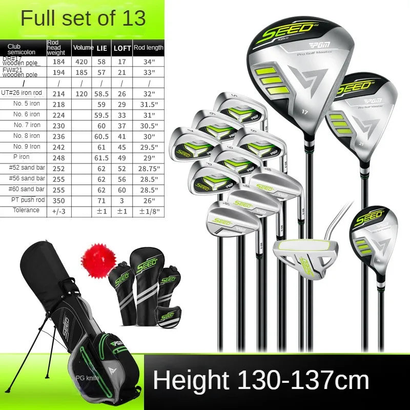 Clubs Set  Junior Right Handed Children Professional Match with Bag