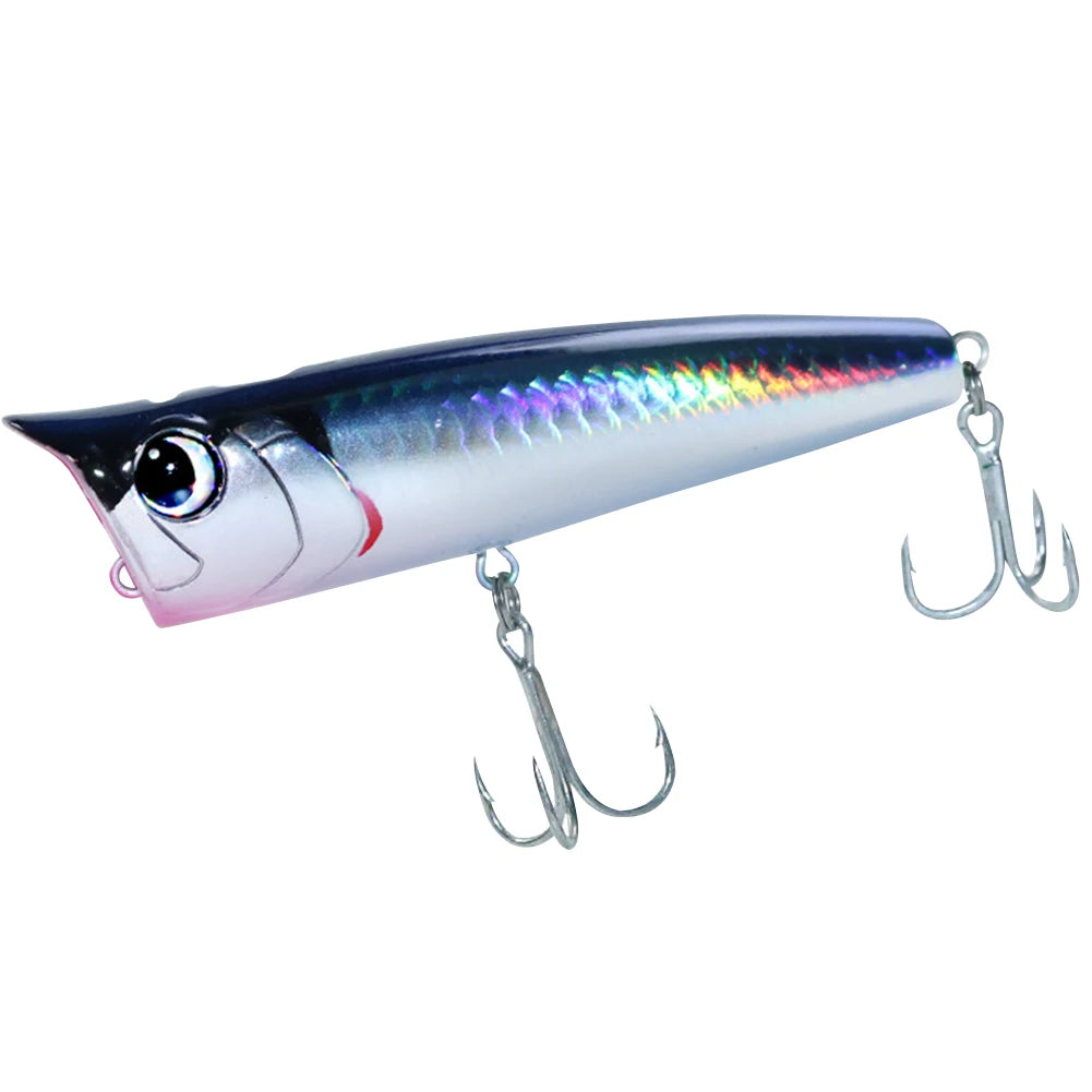 Floating Fishing Lure with Hook Topwater Bubble Baits 3D Eyes Minnow Popper Crank Baits