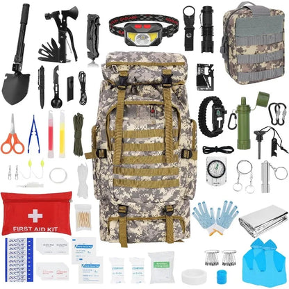 Survival Gear KitCamping Backpack,First Aid Kit
