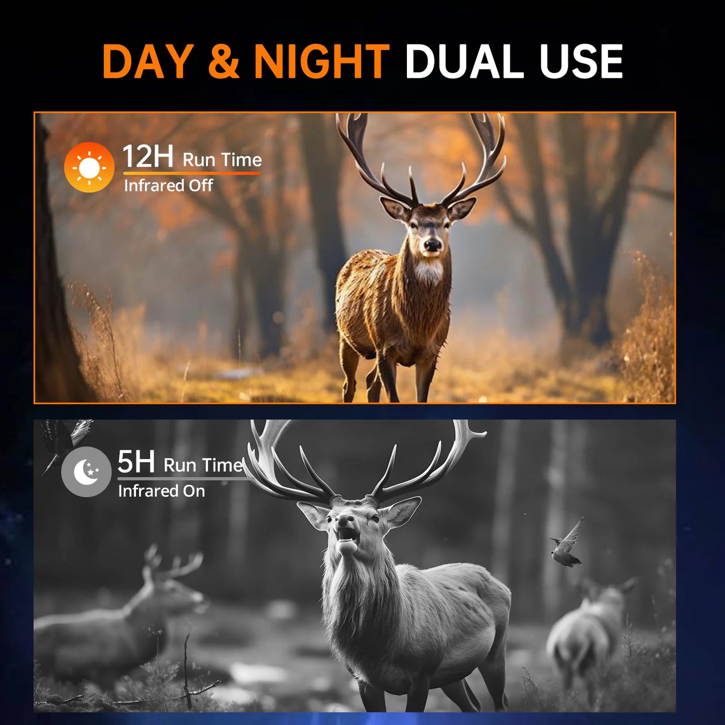 4K Night Vision Binoculars 8x Digital 400m Full Dark Infrared Night Vision for Hunting Camping Boating