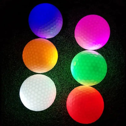 Luminous Golf Balls Set - 6/12/18 Piece Illuminated Night Golf Balls Six Colors Randomly Available for Enhanced Visibility