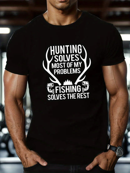 Hunting and Fishing Printed Men's  T-shirt