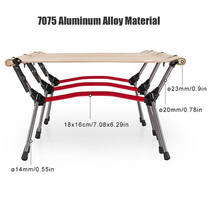 WESTTUNE Camping Cot with Leg Extenders Portable Folding Bed Ultralight