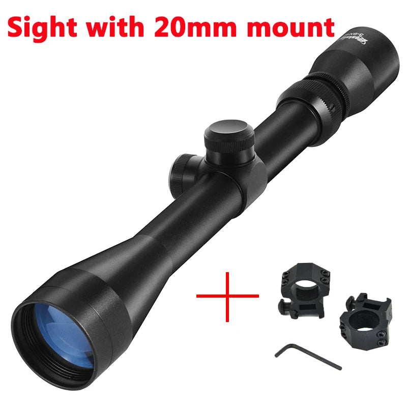 3-9X40 Hunting Deer  Rifle Scope Wire Mil Dot Reticle