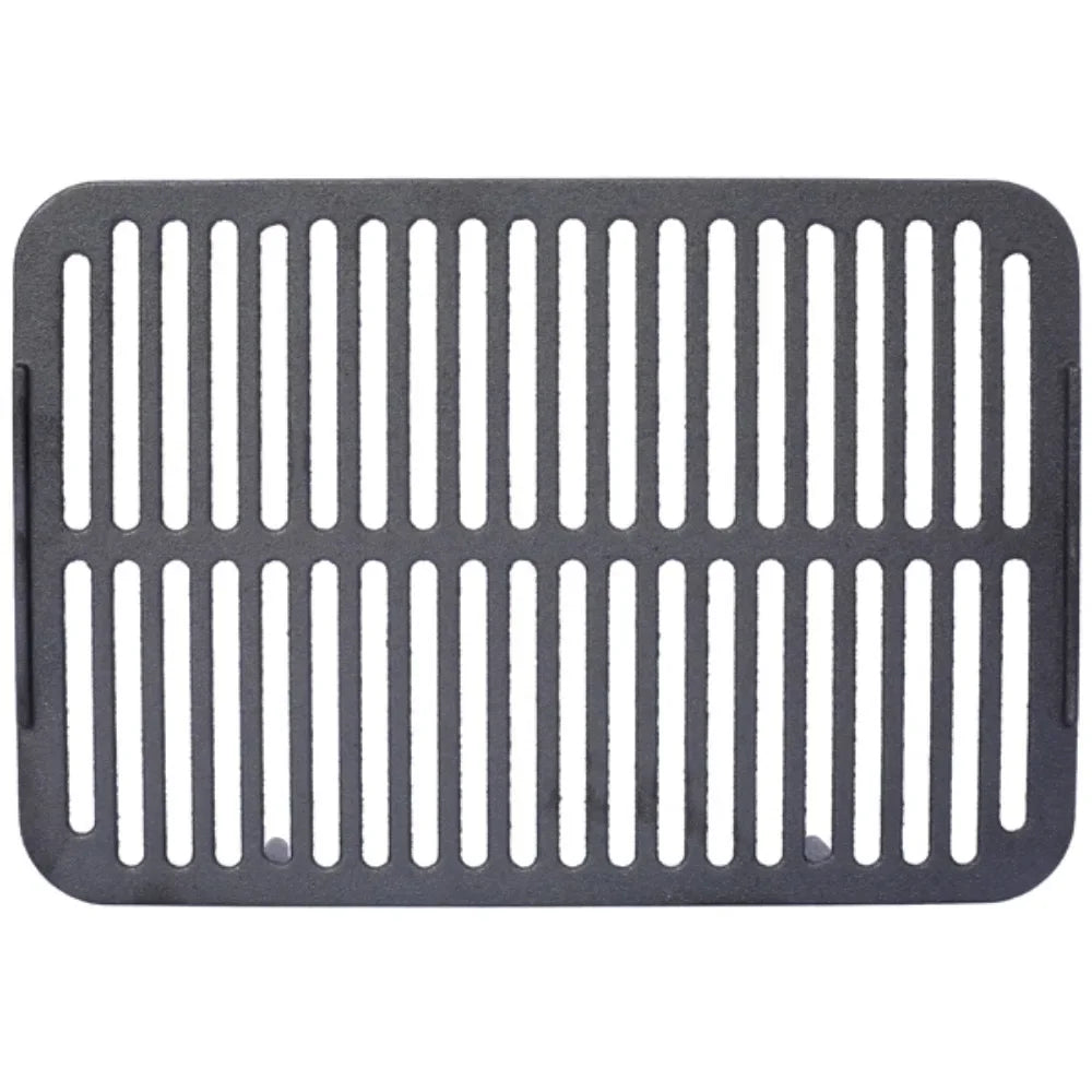 Oval Cast Iron Portable Charcoal Grill and Tabletop Cast Iron Skillet