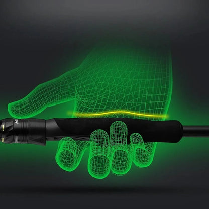 70.86inch Black and Golden Lure Rod