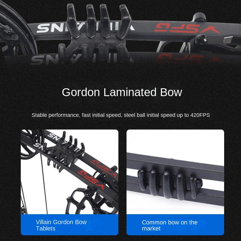 Compound Bow Adjustable Pound Draw Length,Dual-Use (Steel Balls/Arrows)