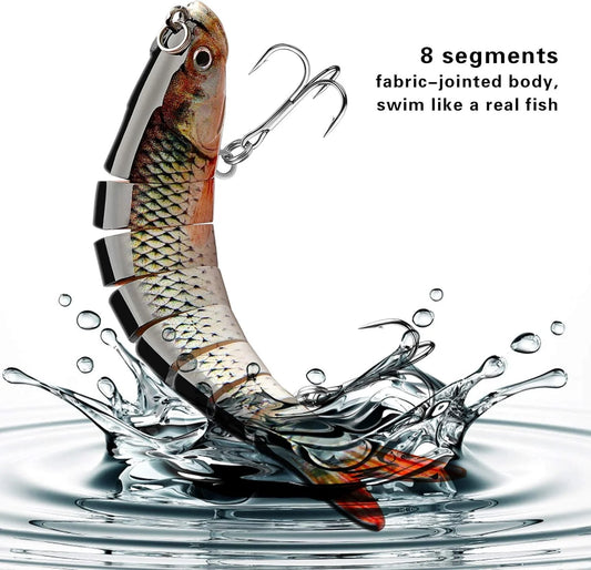 3 Pieces  Fishing Lures, Bionic Swim Bait, Realistic Bass Trout Crappie Swim Bait,