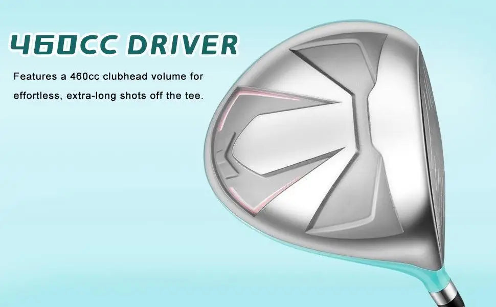 Women's 9/12 Pieces Complete Golf Club Set Thin Face Design 460cc Driver
