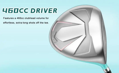 Women's 9/12 Pieces Complete Golf Club Set Thin Face Design 460cc Driver