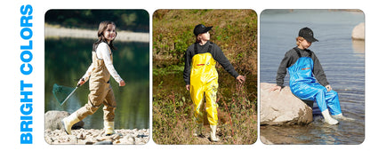 Chest Waders for Kids Waterproof Youth Waders for Hunting Fishing Waders with Boots for Children