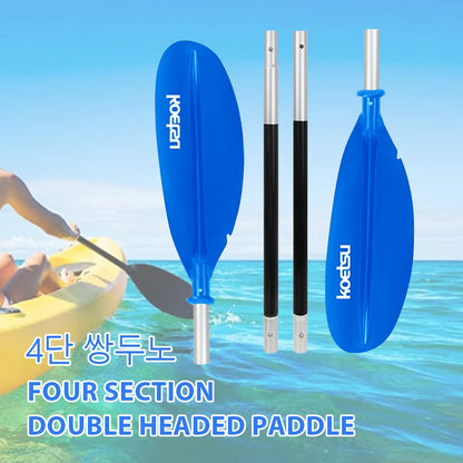 4-Piece Double-Head Surfpaddle Aluminium Alloy Floating Kayak Paddle Stand Up Paddleboard Paddles for Outdoor Water Sports