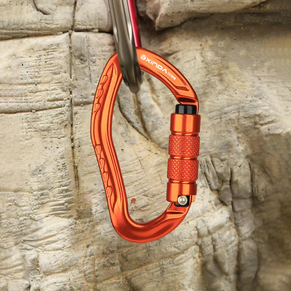 Carabiner Clip Aluminum Alloy Heavy Duty Carabiners Screw Lock