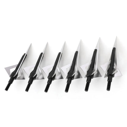 Archery Broadheads 12pcs 120grain Aluminum Steel Screw-in Arrowheads for Hunting
