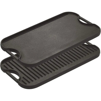 Dual Use Cast Iron Grill Griddle Cooking Surface