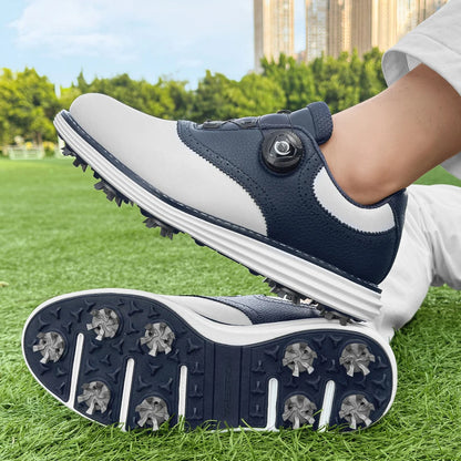 Professional Spiked Men Golf Shoes Waterproof Microfiber Anti-collision