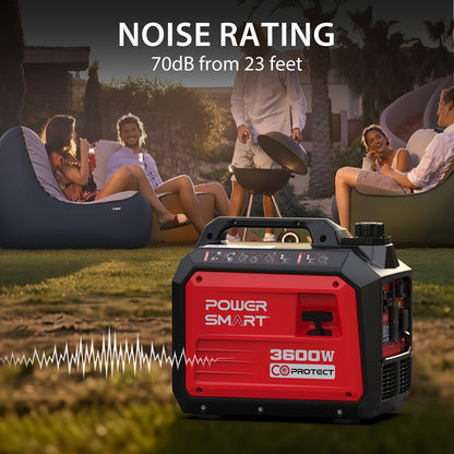 3600 Watt Super Quiet Portable Inverter Generator,